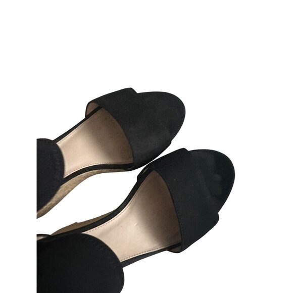 PELLE MODA Womens Black Espadrille Wedges Size 6.5 - Picture 7 of 9